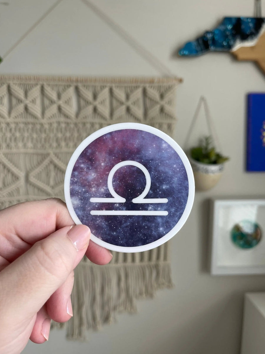 Libra Galaxy sticker - MangoIllustrated - Sticker