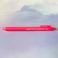 Living For the Hope of it All jotter gel pen - MangoIllustrated - Pens