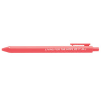 Living For the Hope of it All jotter gel pen - MangoIllustrated - Pens