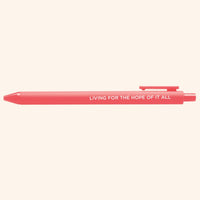 Living For the Hope of it All jotter gel pen - MangoIllustrated - Pens