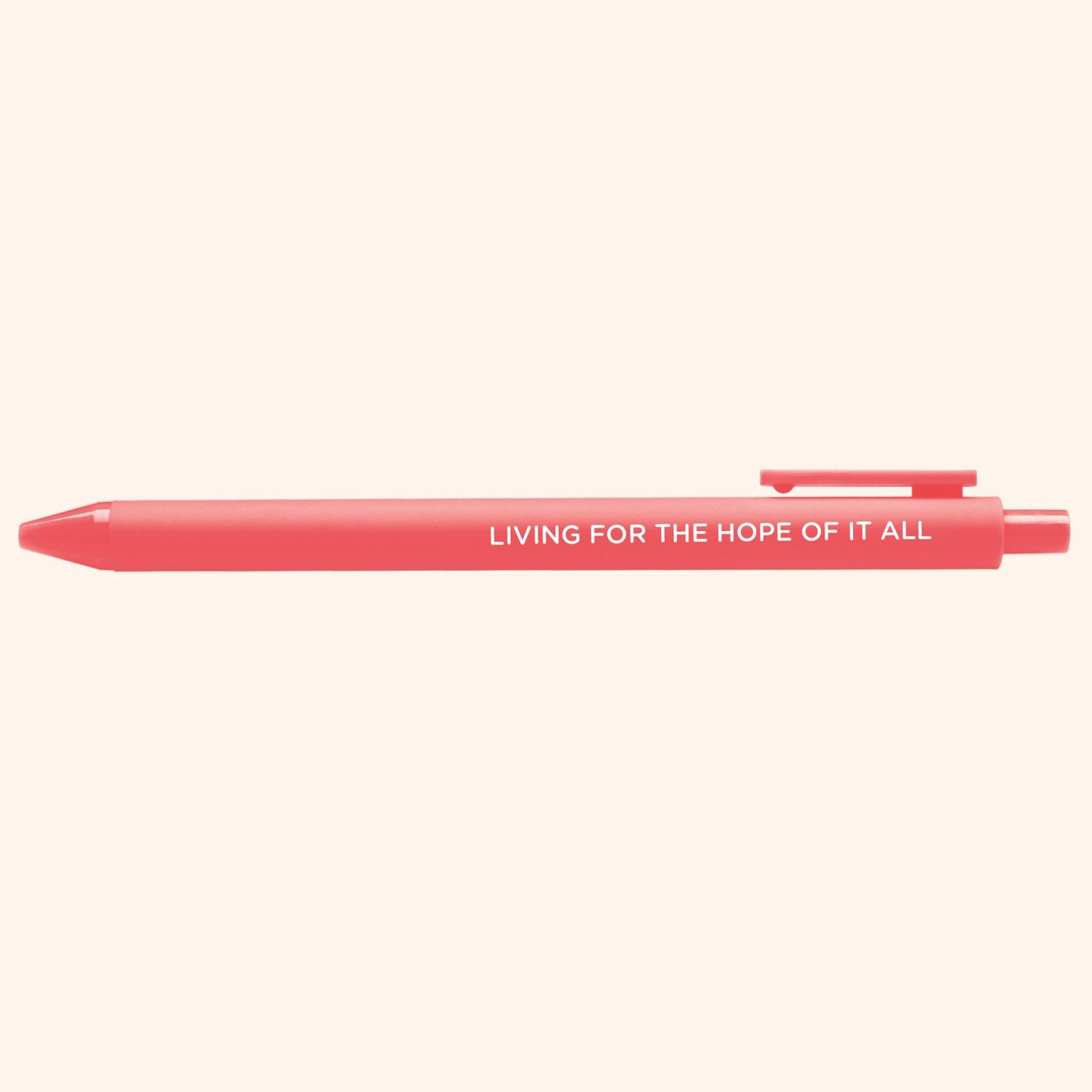 Living For the Hope of it All jotter gel pen - MangoIllustrated - Pens