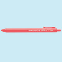 Living For the Hope of it All jotter gel pen - MangoIllustrated - Pens