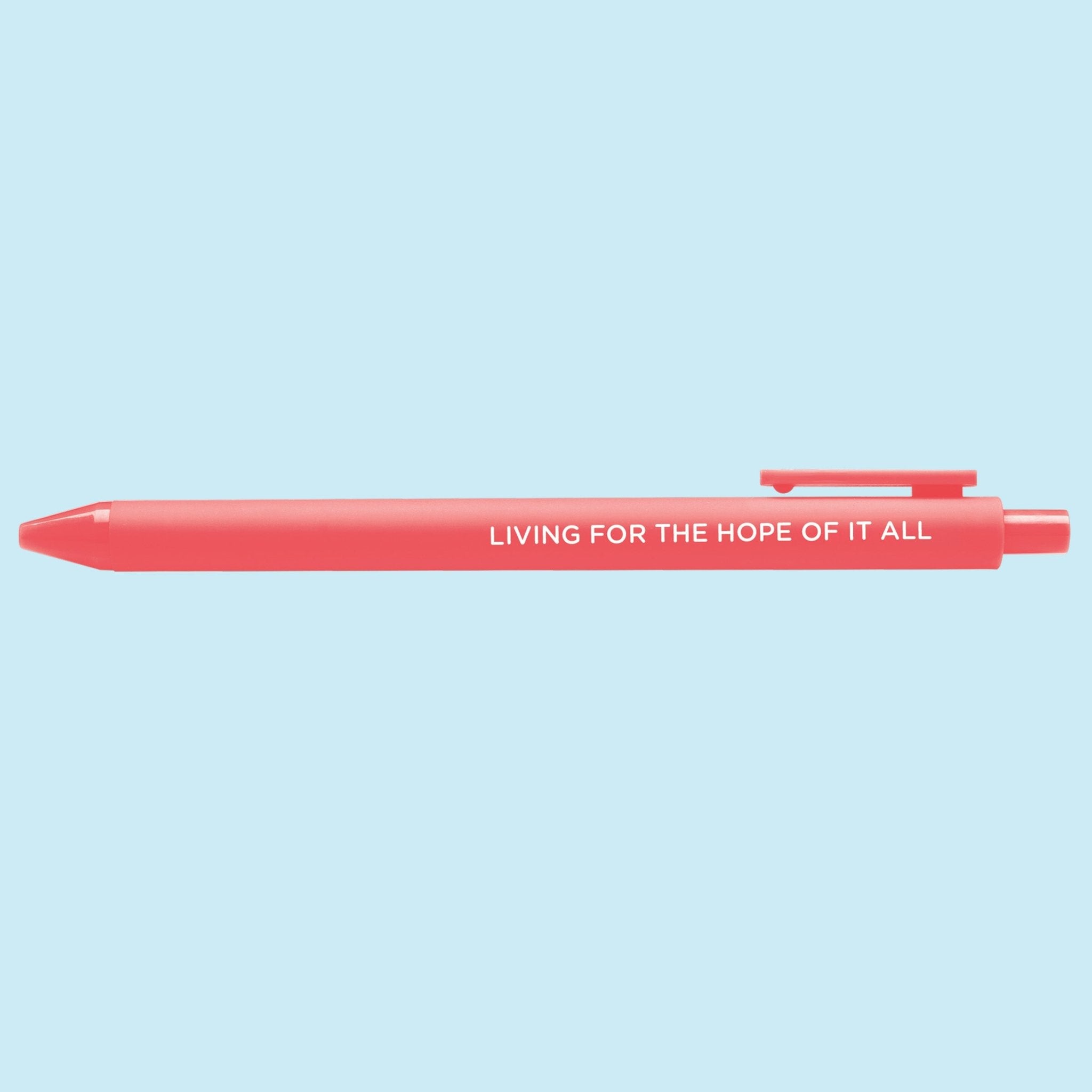 Living For the Hope of it All jotter gel pen - MangoIllustrated - Pens