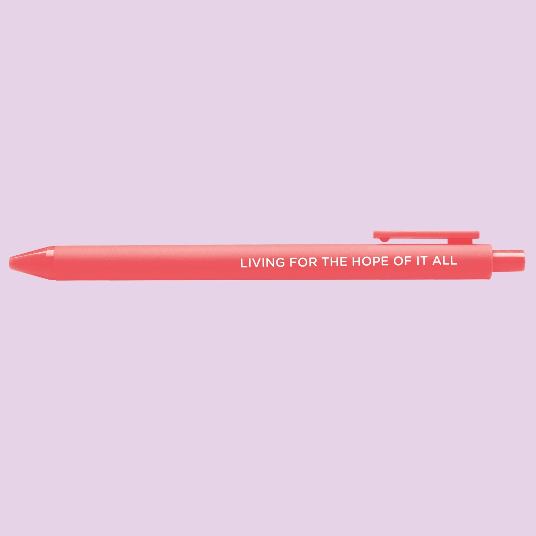 Living For the Hope of it All jotter gel pen - MangoIllustrated - Pens
