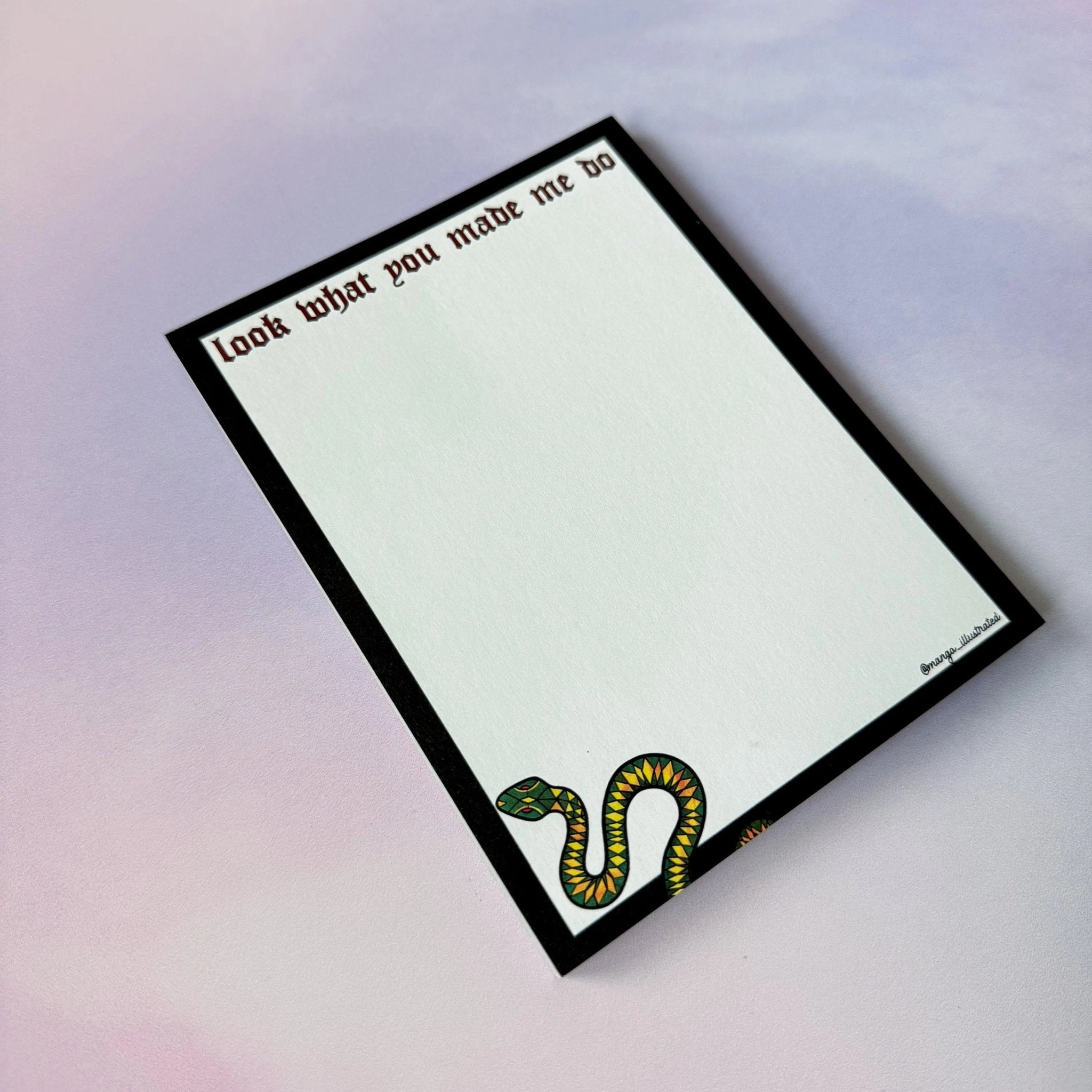 Look What You Made Me Do notepad - MangoIllustrated - Notepad