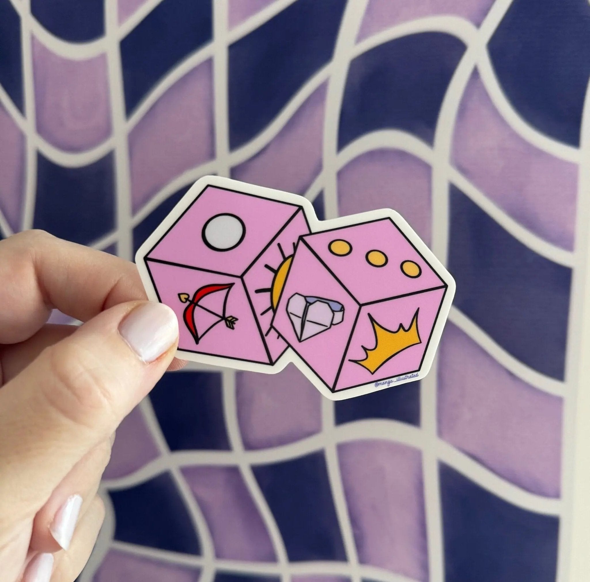 Lover dice sticker - MangoIllustrated - Sticker