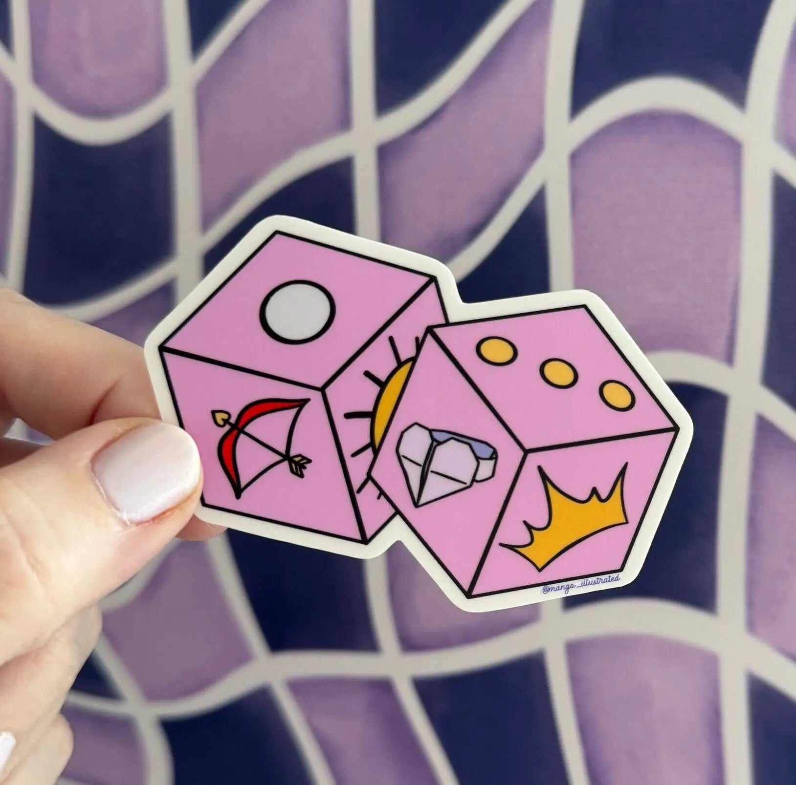 Lover dice sticker - MangoIllustrated - Sticker