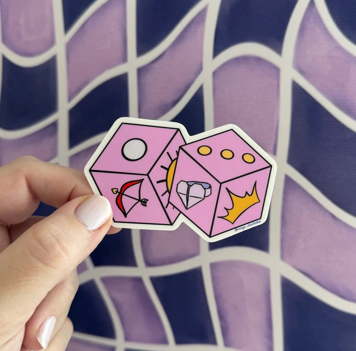 Lover dice sticker - MangoIllustrated - Sticker