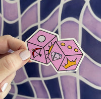 Lover dice sticker - MangoIllustrated - Sticker