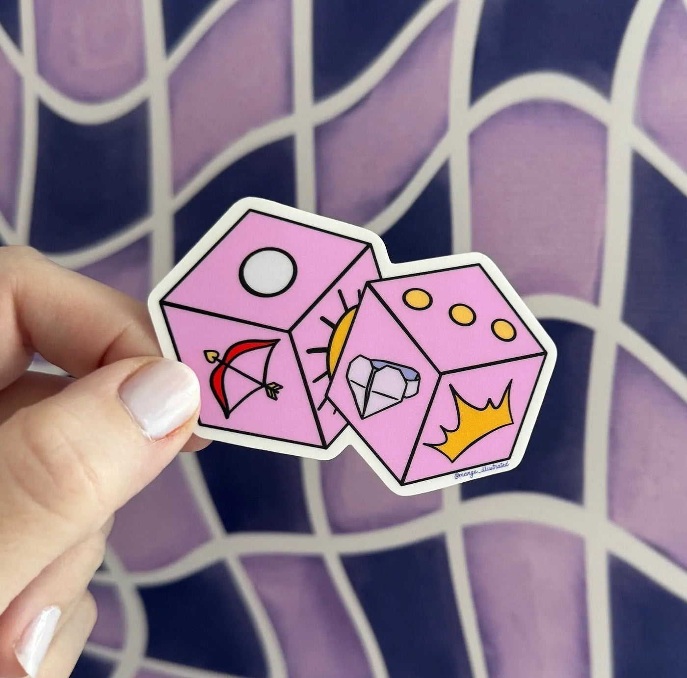 Lover dice sticker - MangoIllustrated - Sticker