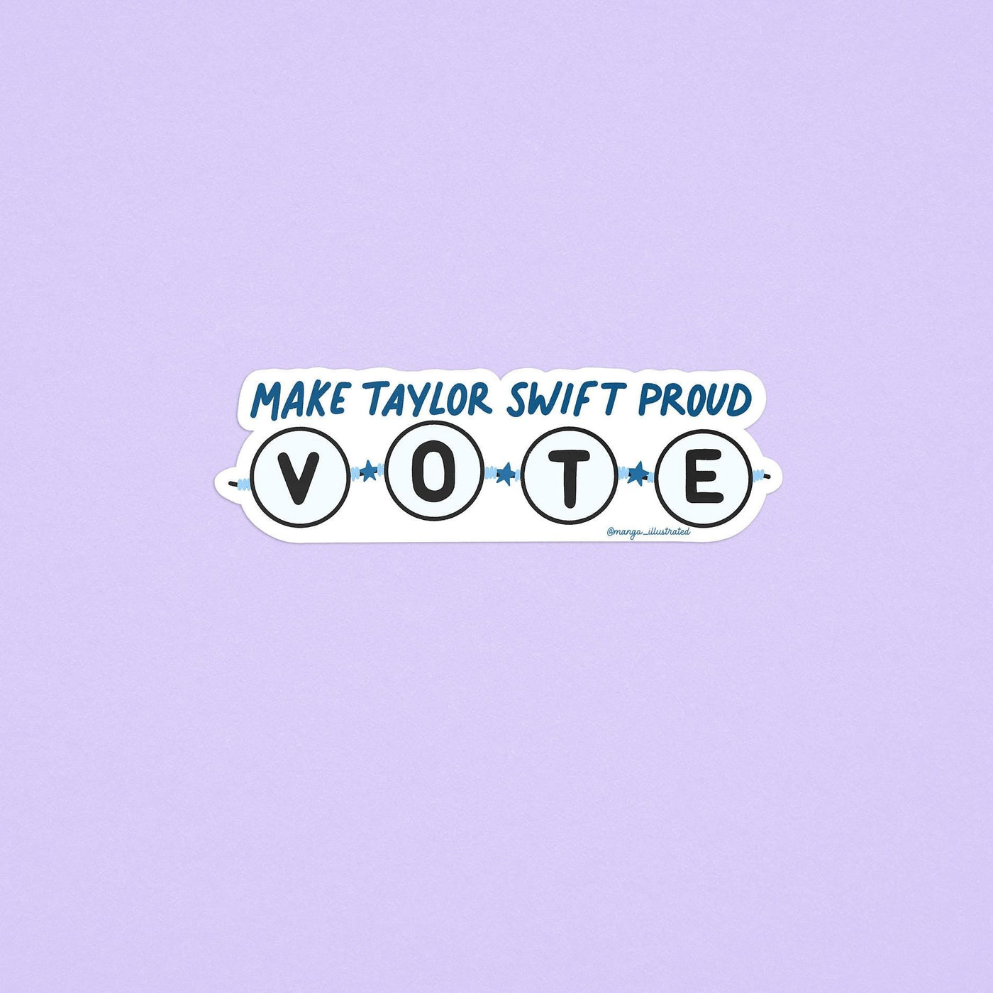 Make Taylor Swift proud VOTE friendship bracelet sticker - MangoIllustrated - Sticker