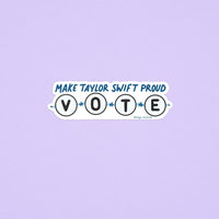 Make Taylor Swift proud VOTE friendship bracelet sticker - MangoIllustrated - Sticker