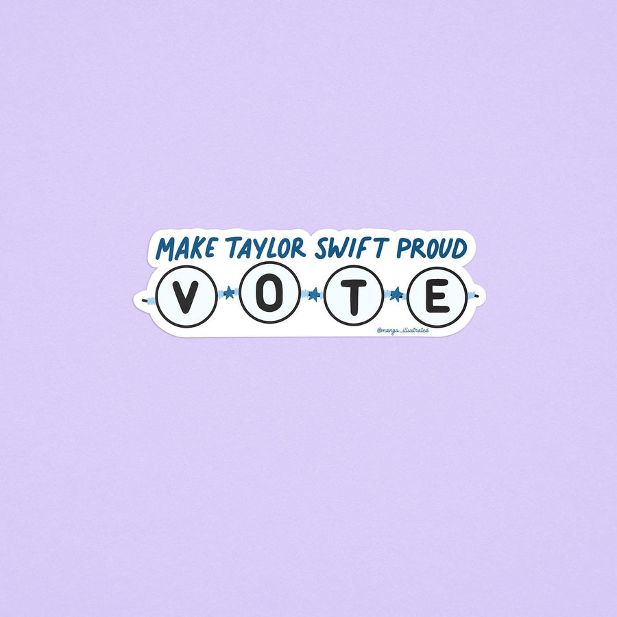 Make Taylor Swift proud VOTE friendship bracelet sticker - MangoIllustrated - Sticker