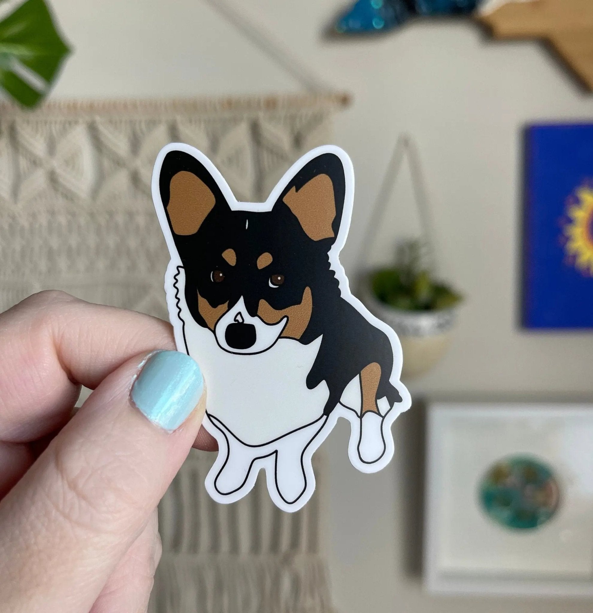 Mango the corgi sticker - UPDATED illustration - MangoIllustrated - Sticker