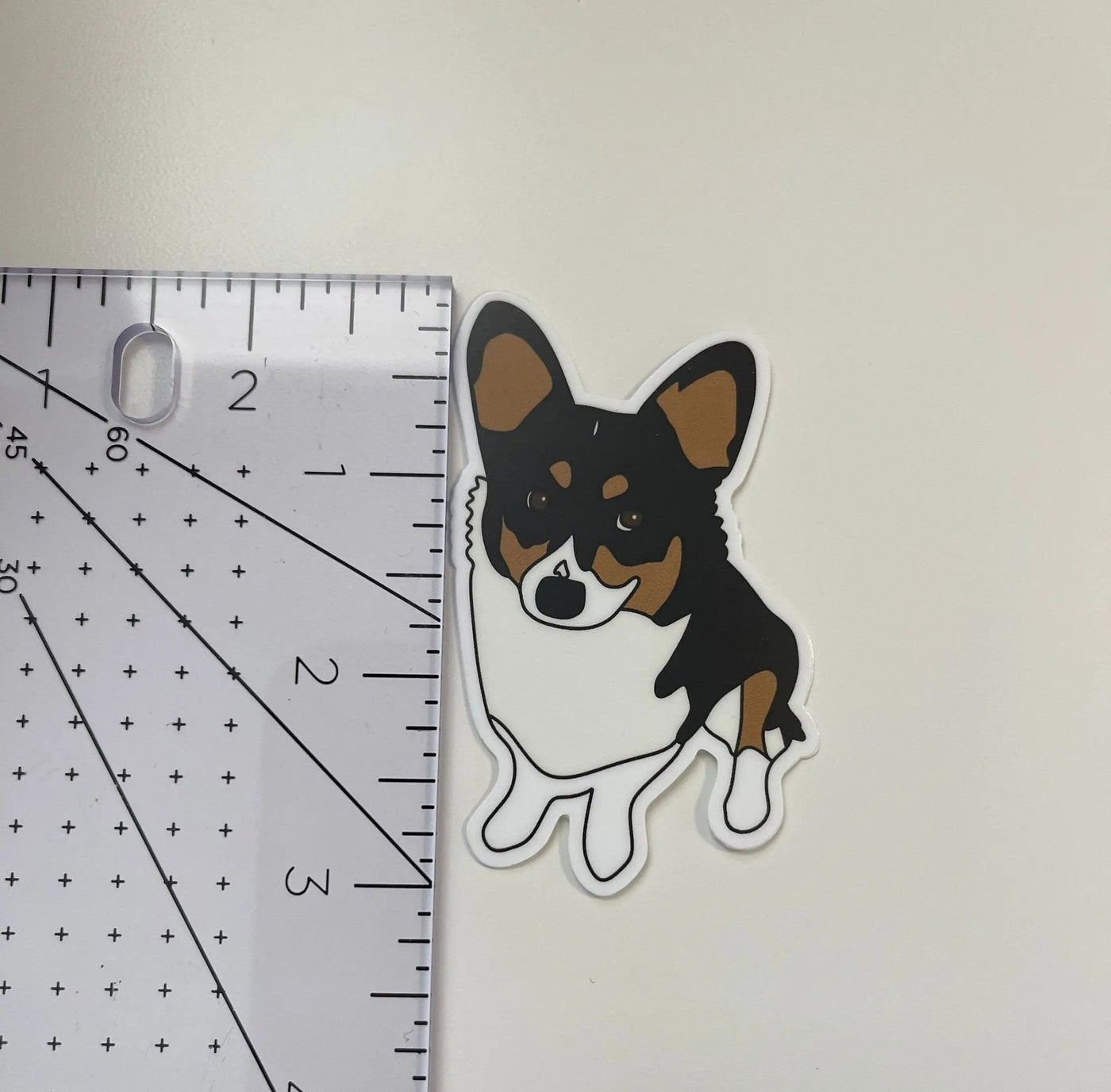 Mango the corgi sticker - UPDATED illustration - MangoIllustrated - Sticker