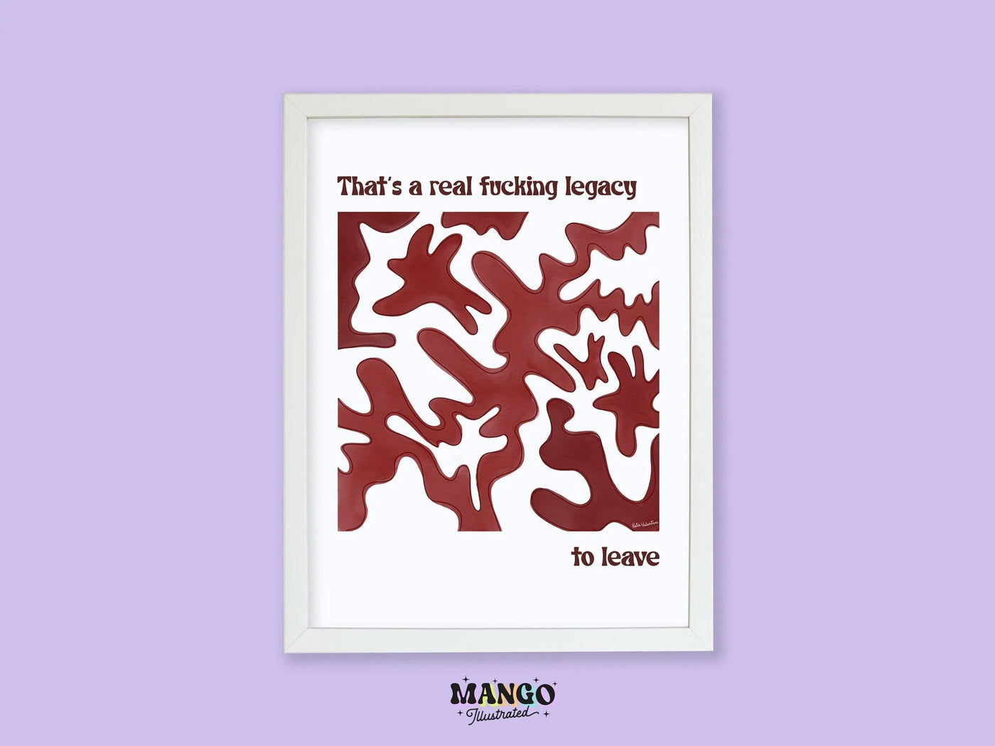 Maroon fine art print - MangoIllustrated - Physical Art Print