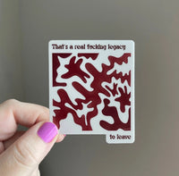 Maroon wine stain sticker - MangoIllustrated - Sticker