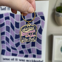 Me and Karma Vibe Like That enamel keychain - MangoIllustrated - Accessories