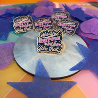Me and Karma Vibe Like That enamel pin - MangoIllustrated - Accessories