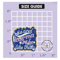 Me and Karma Vibe Like That enamel pin - MangoIllustrated - Accessories