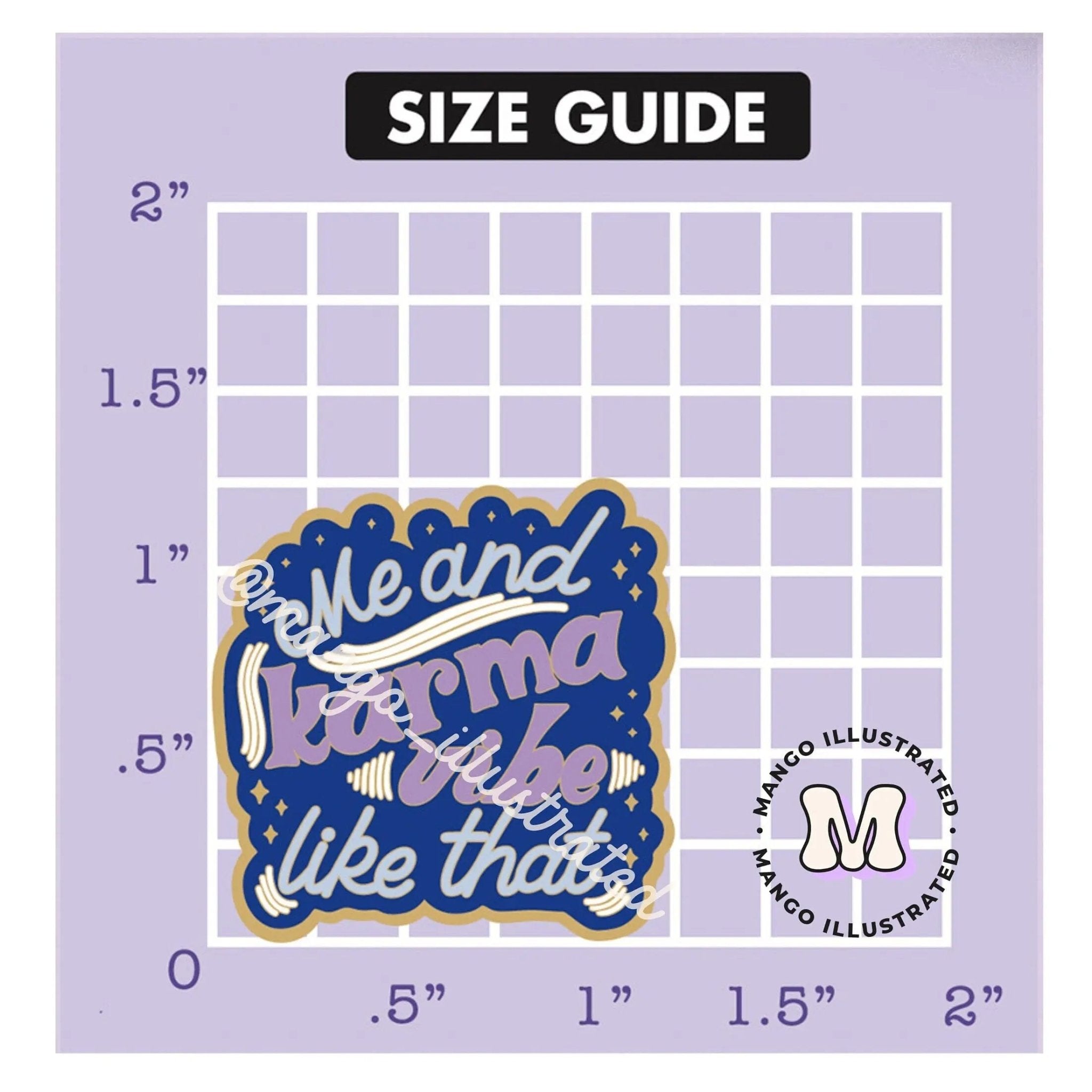 Me and Karma Vibe Like That enamel pin - MangoIllustrated - Accessories