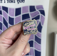 Me and Karma Vibe Like That enamel pin - MangoIllustrated - Accessories