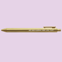 Me and Karma Vibe Like That jotter gel pen - MangoIllustrated - Pens