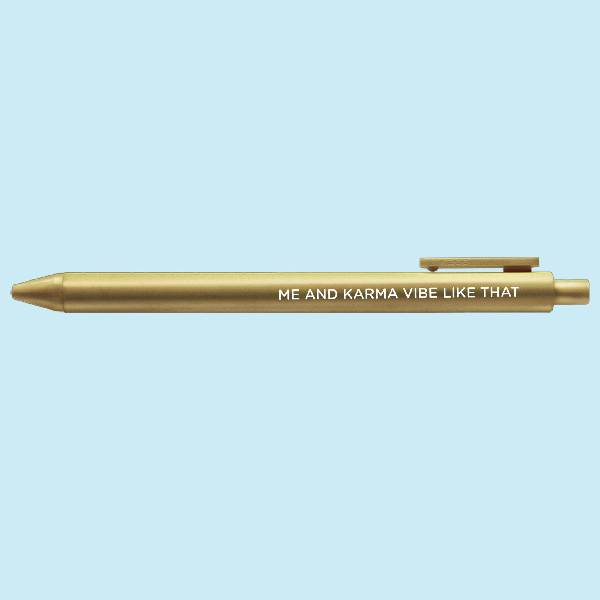 Me and Karma Vibe Like That jotter gel pen - MangoIllustrated - Pens