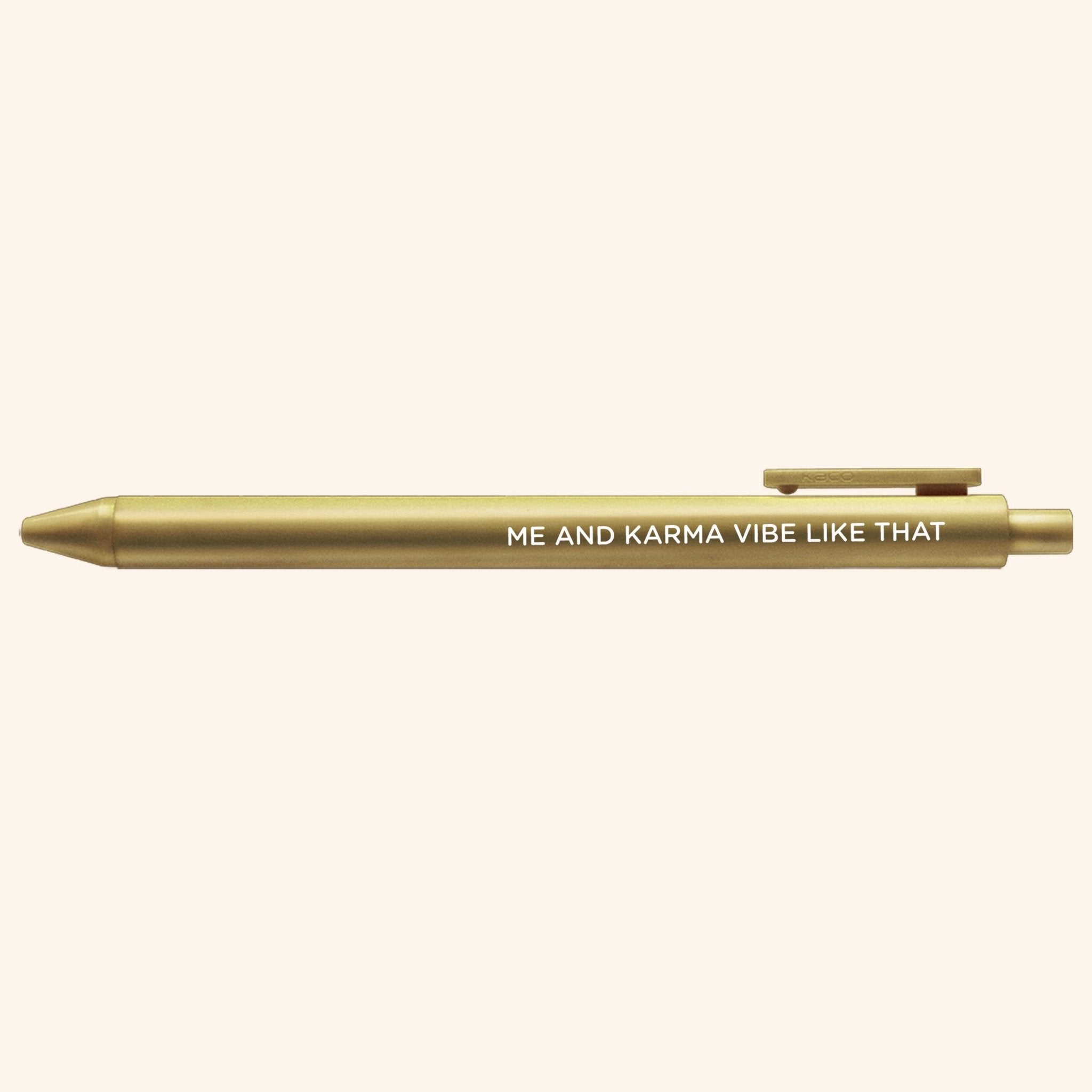 Me and Karma Vibe Like That jotter gel pen - MangoIllustrated - Pens