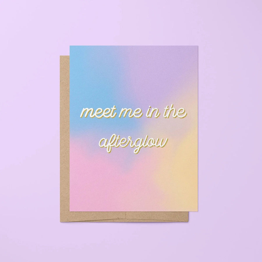 Meet Me In the Afterglow greeting card - MangoIllustrated - Greeting Cards