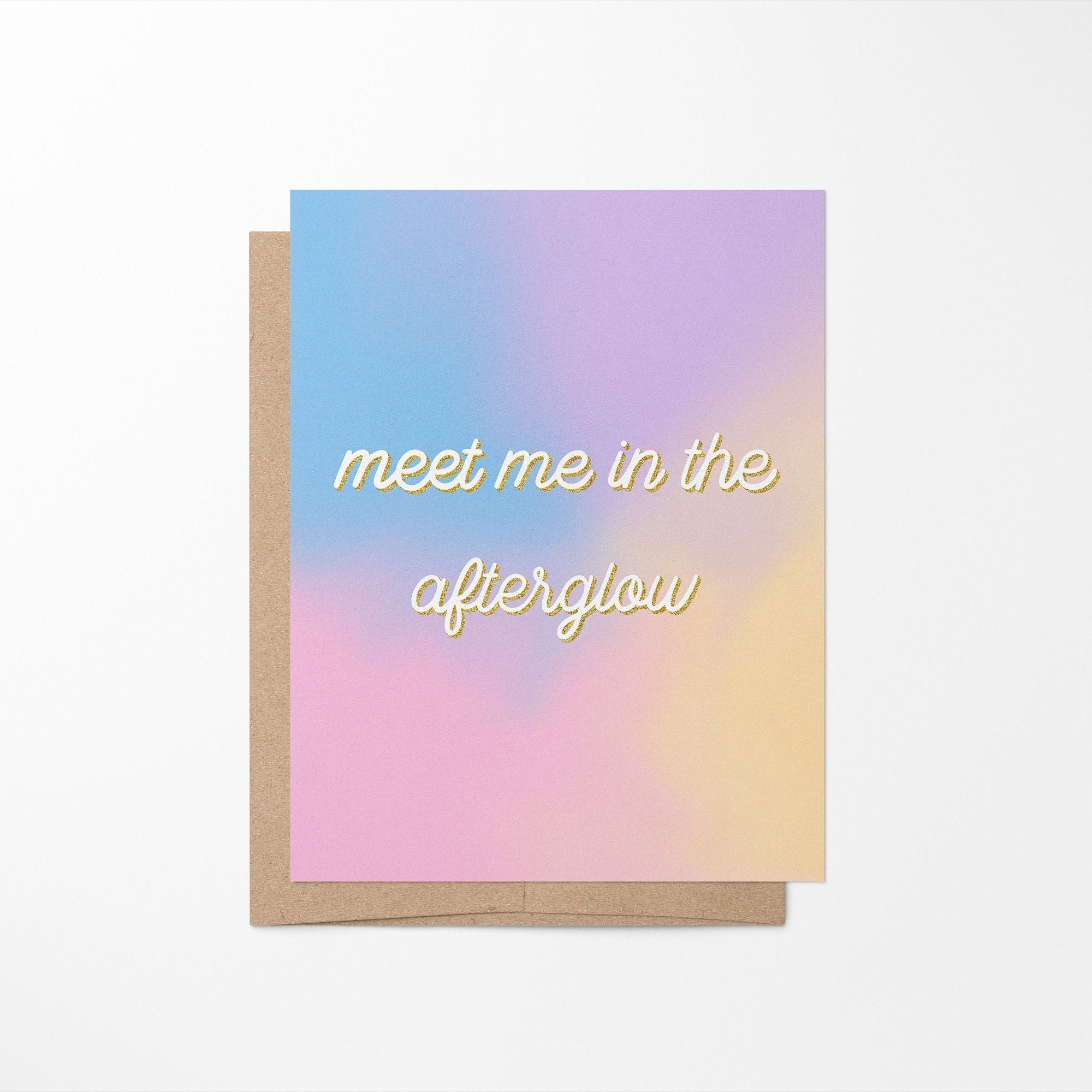 Meet Me In the Afterglow greeting card - MangoIllustrated - Greeting Cards