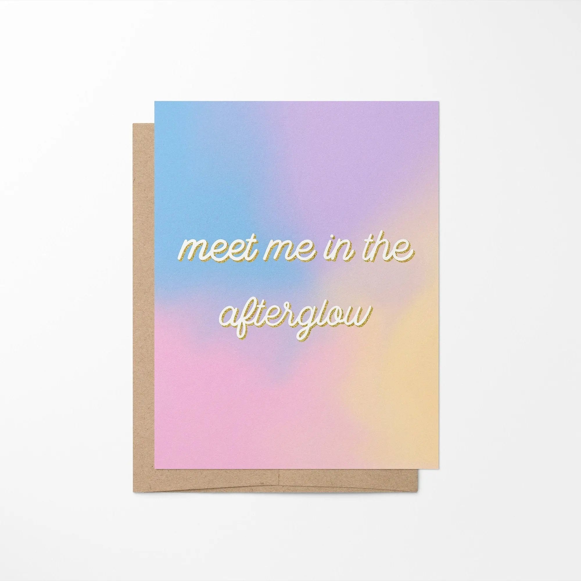 Meet Me In the Afterglow greeting card - MangoIllustrated - Greeting Cards