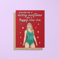 Merry Swiftmas and Happy New Era greeting card - MangoIllustrated - Greeting Cards
