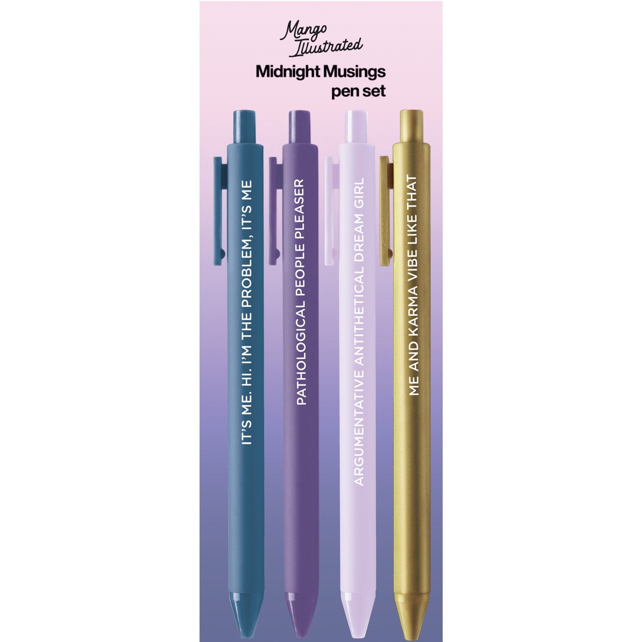 Midnight Musings jotter gel pen set - MangoIllustrated - Pen Sets