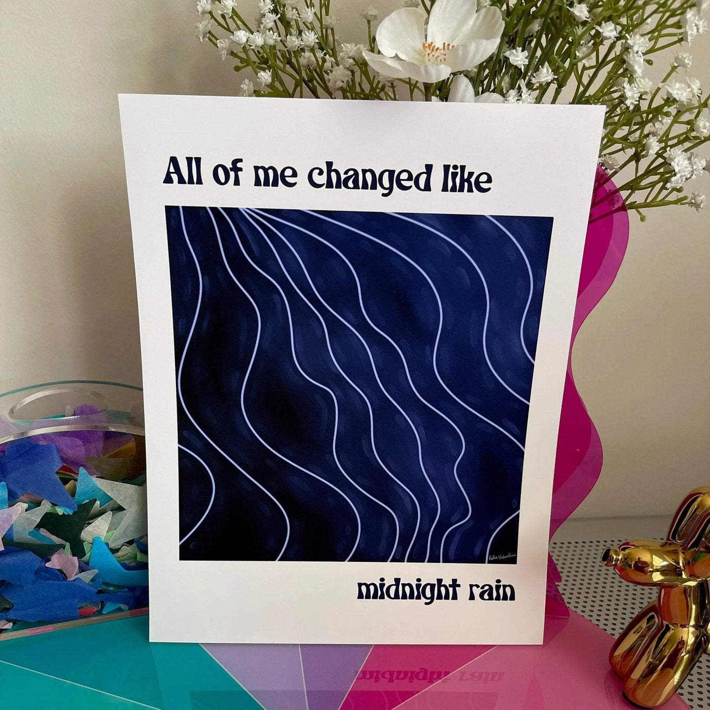 Midnight Rain art print - MangoIllustrated - Physical Art Print