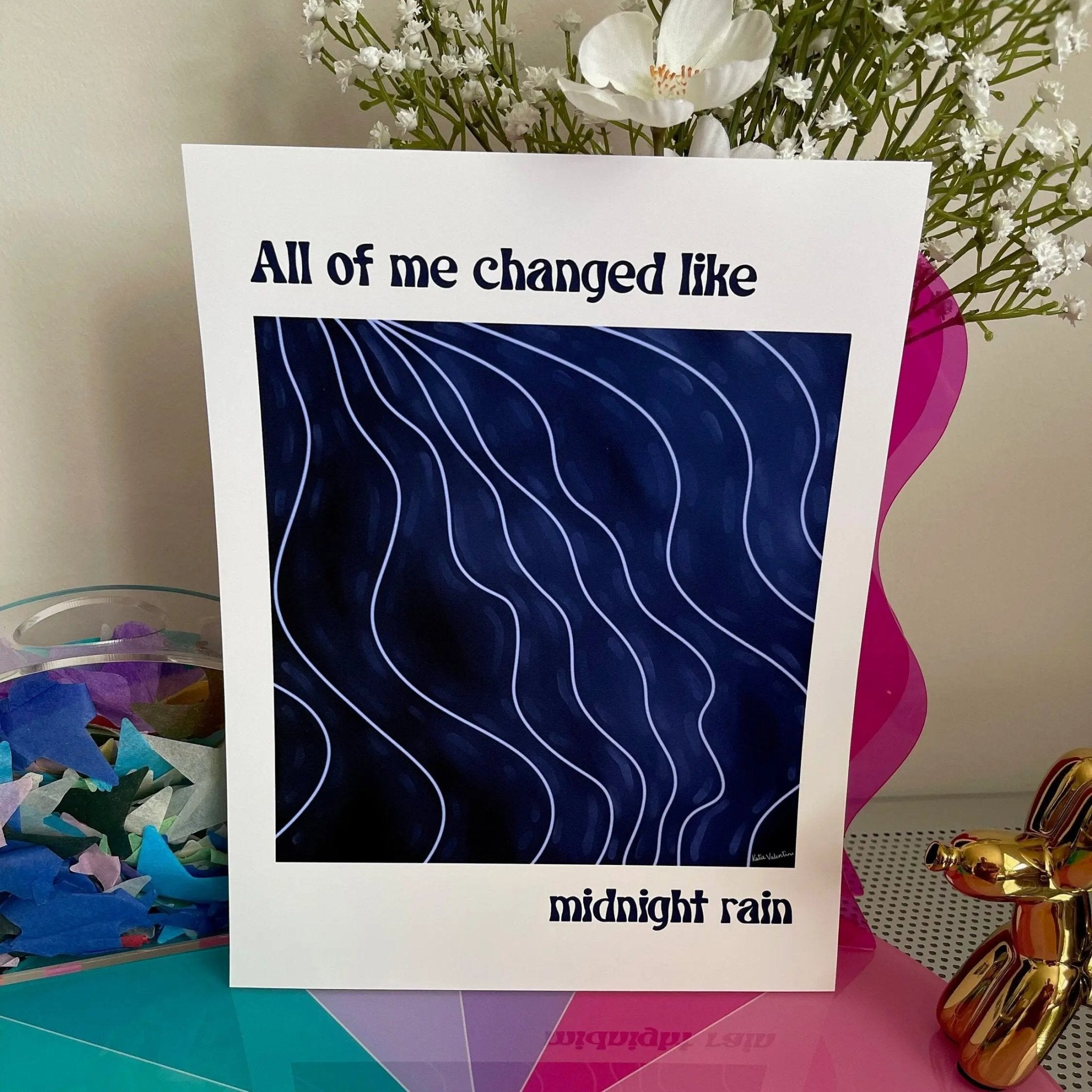Midnight Rain art print - MangoIllustrated - Physical Art Print