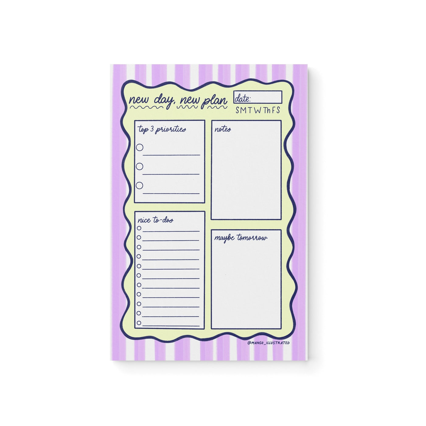 New Day New Plan Daily Planner Notepad