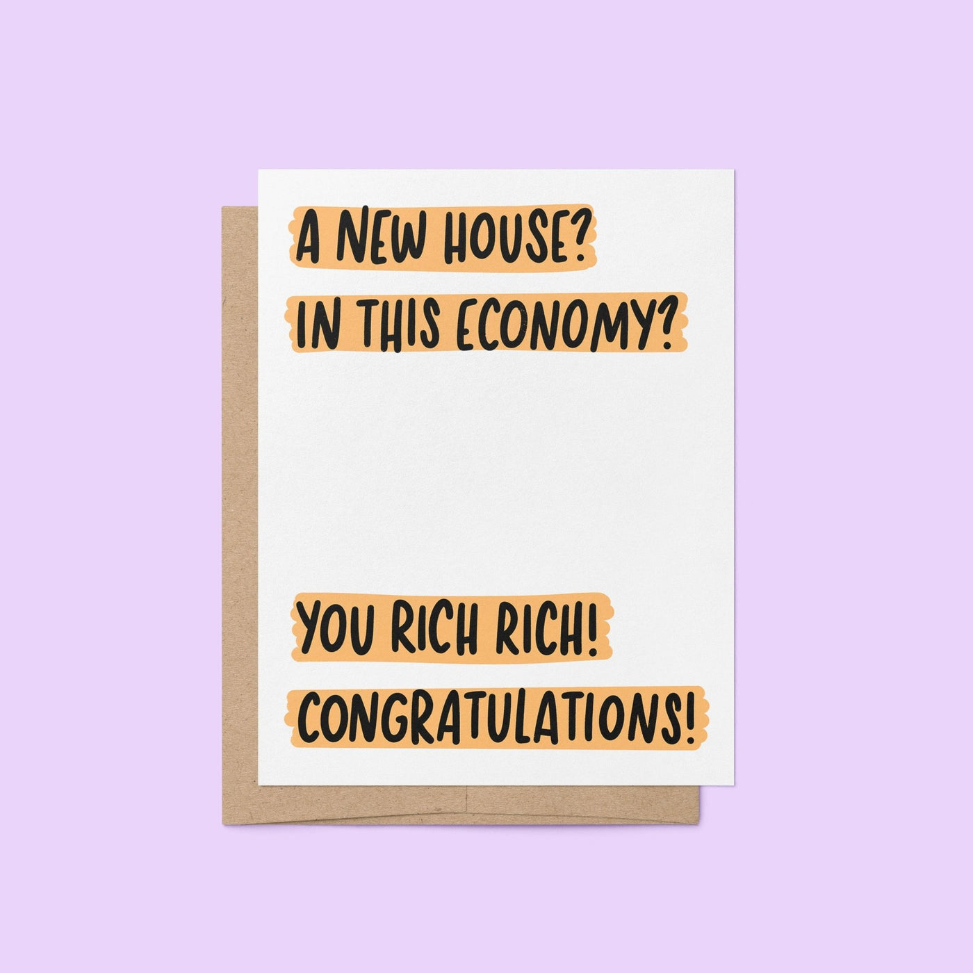 New House In This Economy housewarming card - MangoIllustrated - Greeting Cards