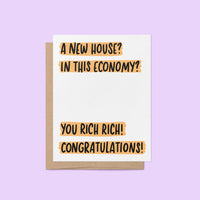 New House In This Economy housewarming card - MangoIllustrated - Greeting Cards