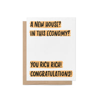 New House In This Economy housewarming card - MangoIllustrated - Greeting Cards