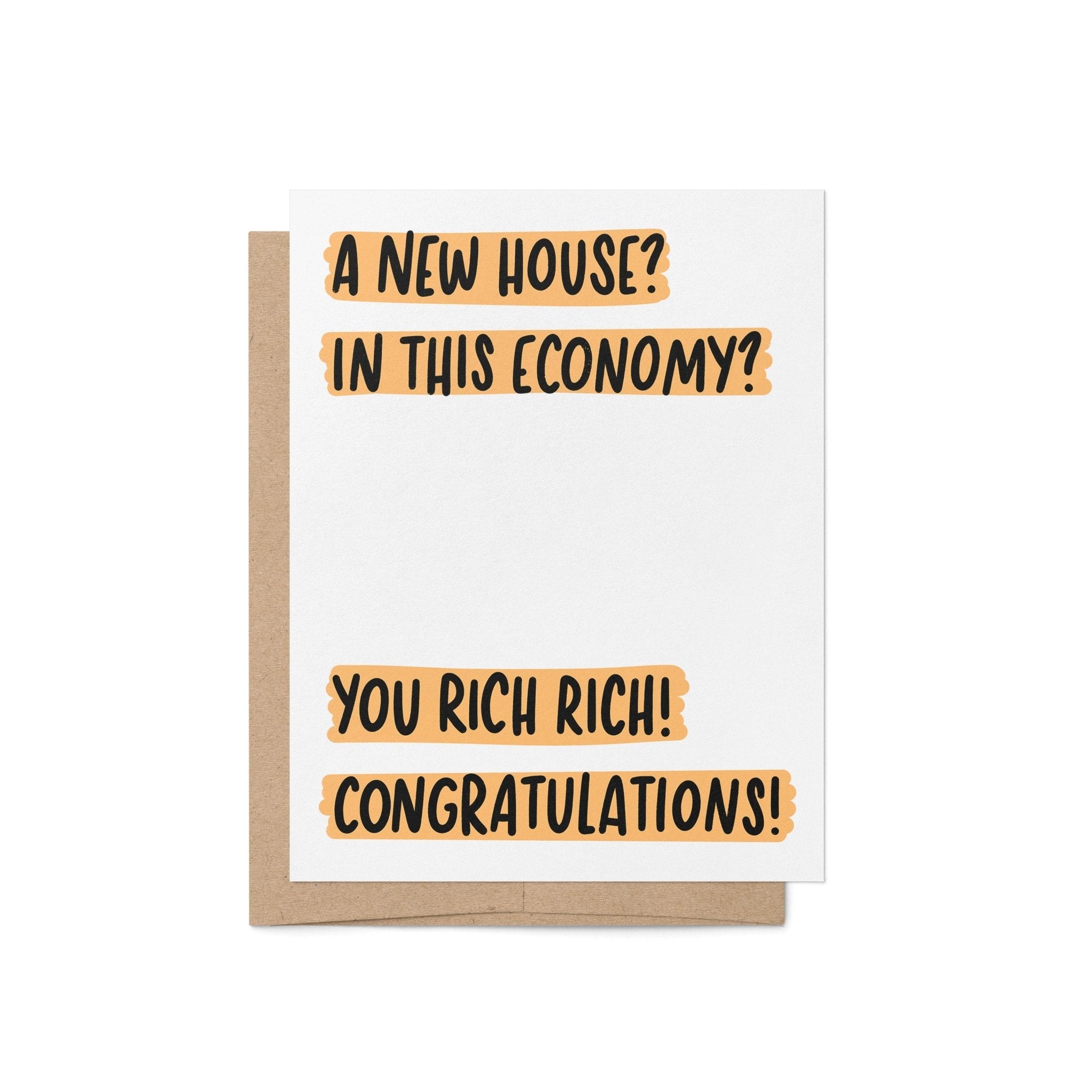 New House In This Economy housewarming card - MangoIllustrated - Greeting Cards