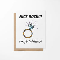 Nice rock engagement card - MangoIllustrated - Greeting Cards