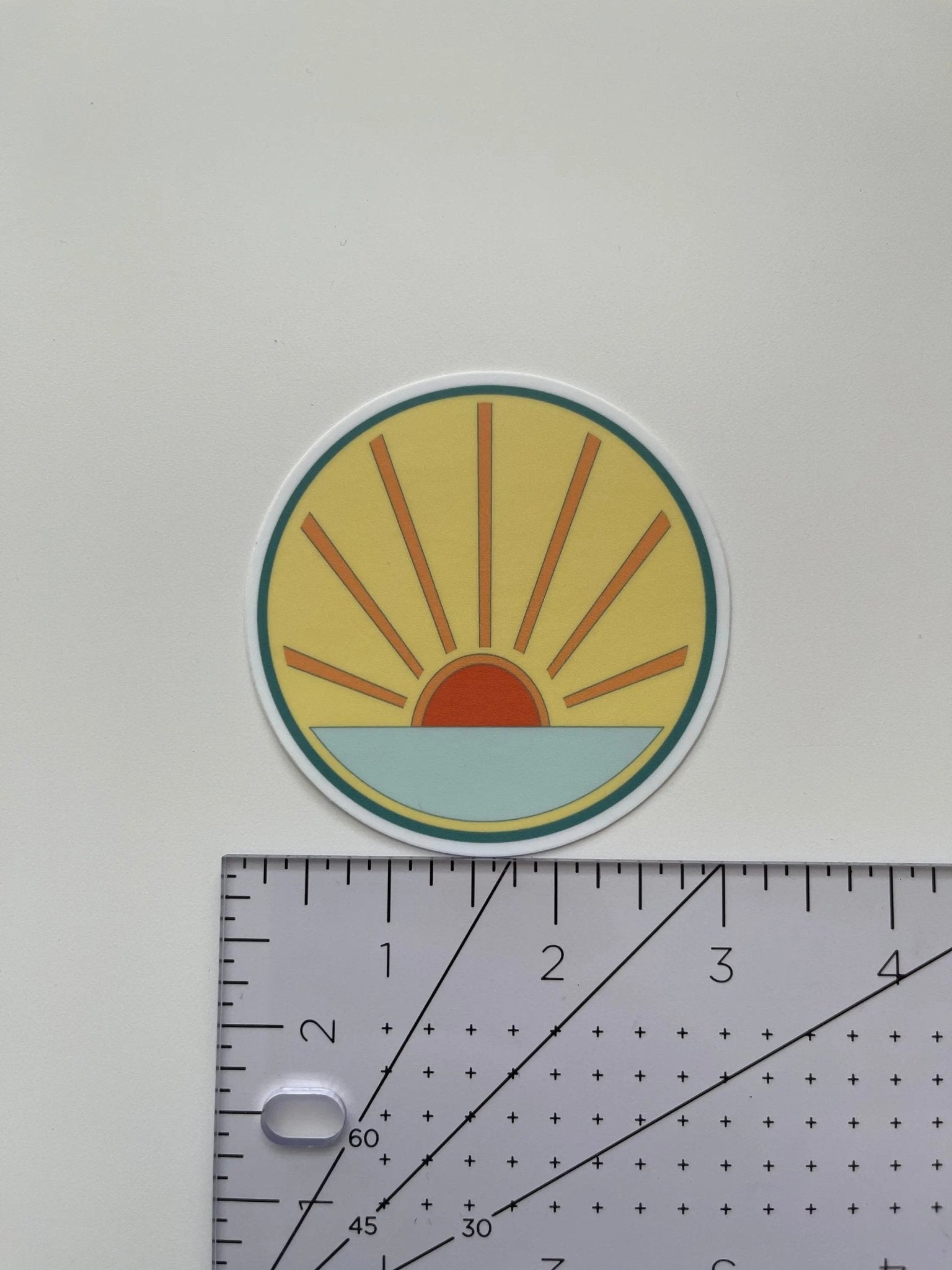 Ocean Sunrise Sunset sticker - MangoIllustrated - Sticker