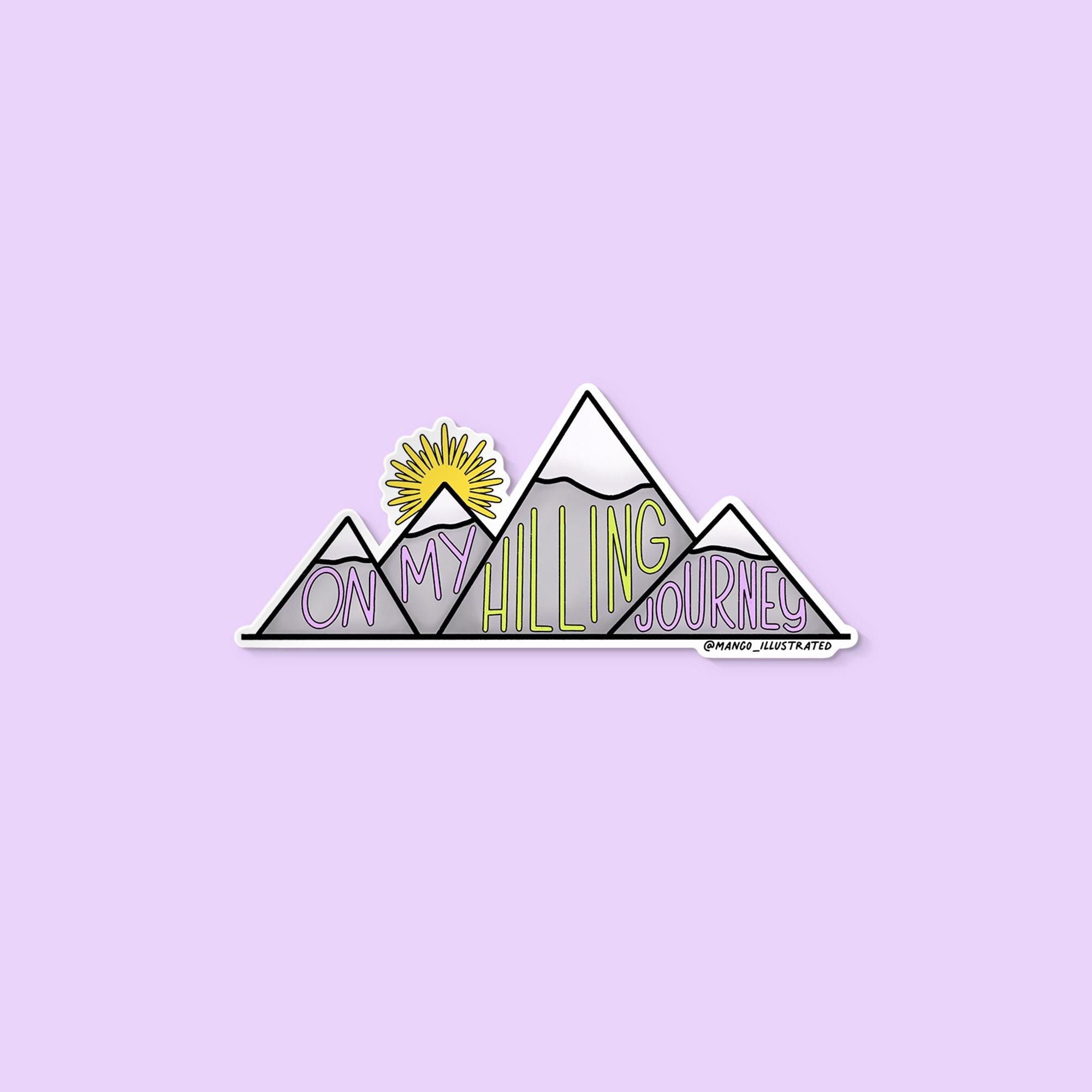 On my hilling journey sticker - MangoIllustrated - Sticker