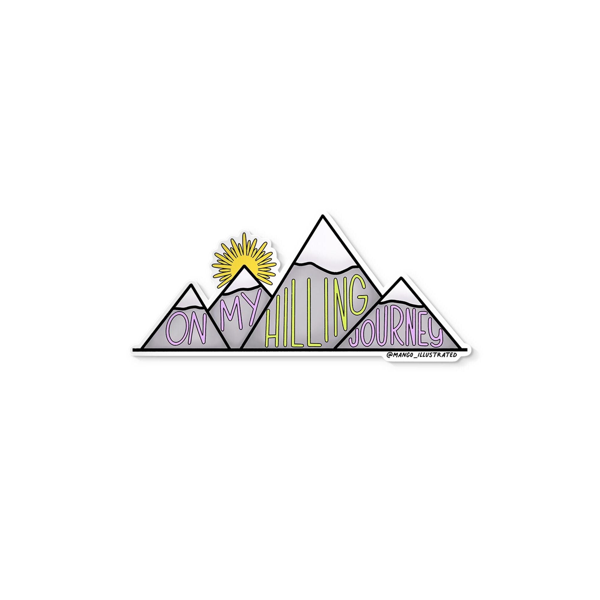 On my hilling journey sticker - MangoIllustrated - Sticker
