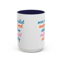 Over - educated under - loved childless millennial Cat Lady Mug - MangoIllustrated - Mug