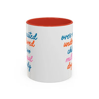 Over - educated under - loved childless millennial Dog Lady Mug - MangoIllustrated - Mug