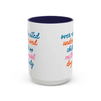 Over - educated under - loved childless millennial Dog Lady Mug - MangoIllustrated - Mug