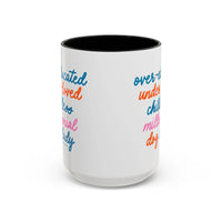 Over - educated under - loved childless millennial Dog Lady Mug - MangoIllustrated - Mug