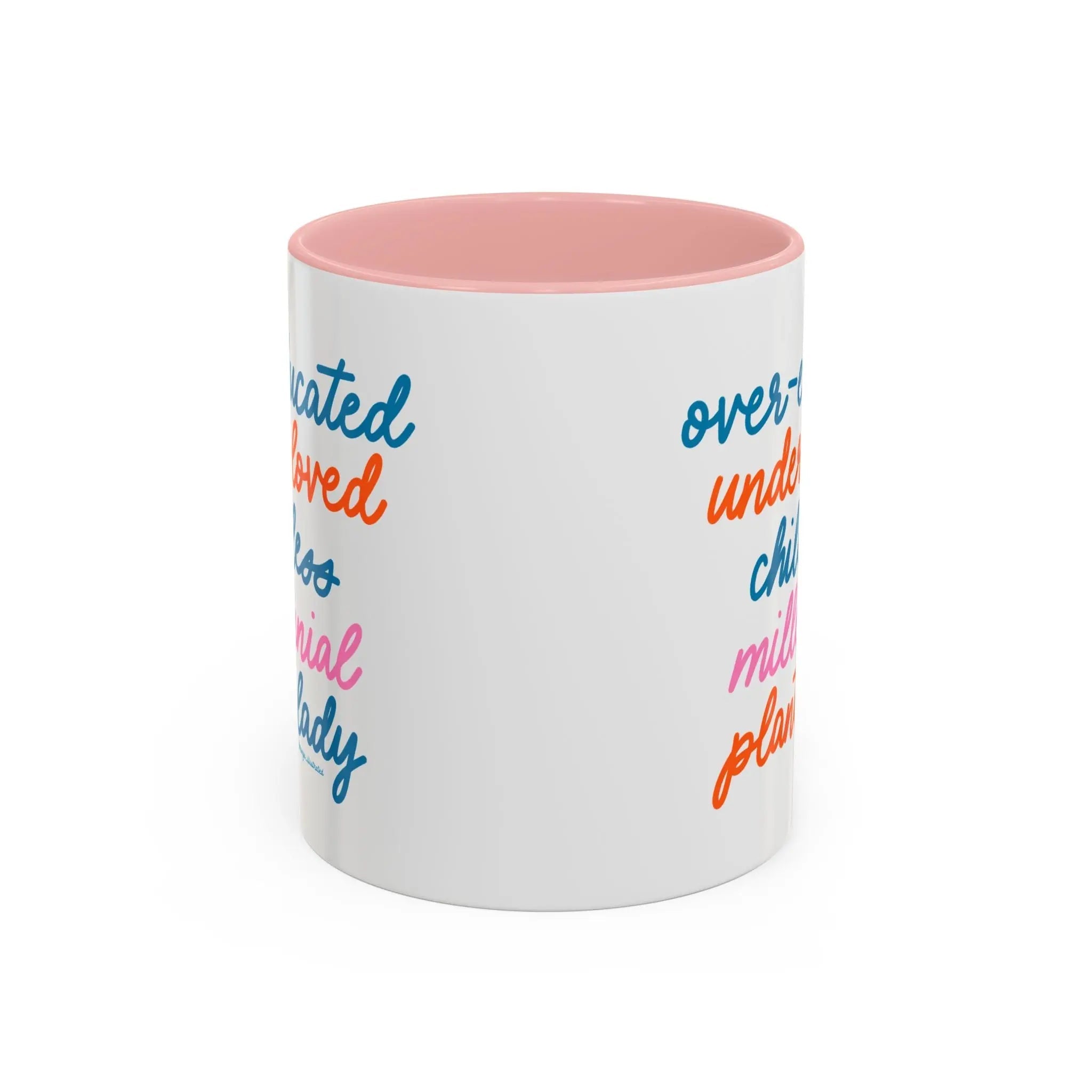 Over - educated under - loved childless millennial Plant Lady Mug - MangoIllustrated - Mug